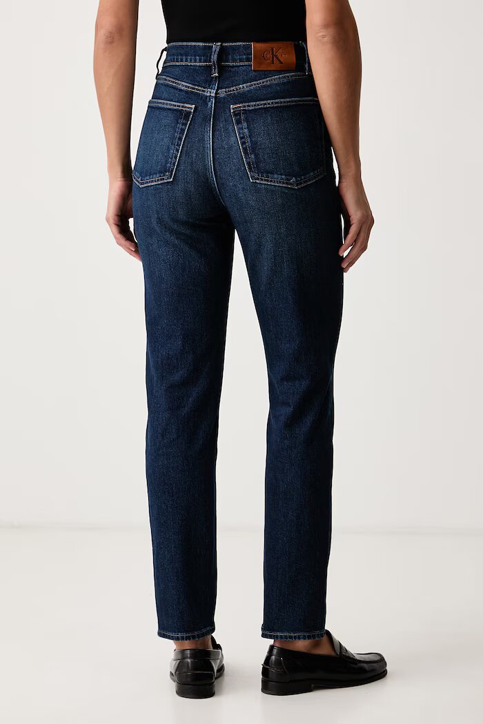 CALVIN KLEIN JEANS дънки mom fit дамски сини LV047D842G