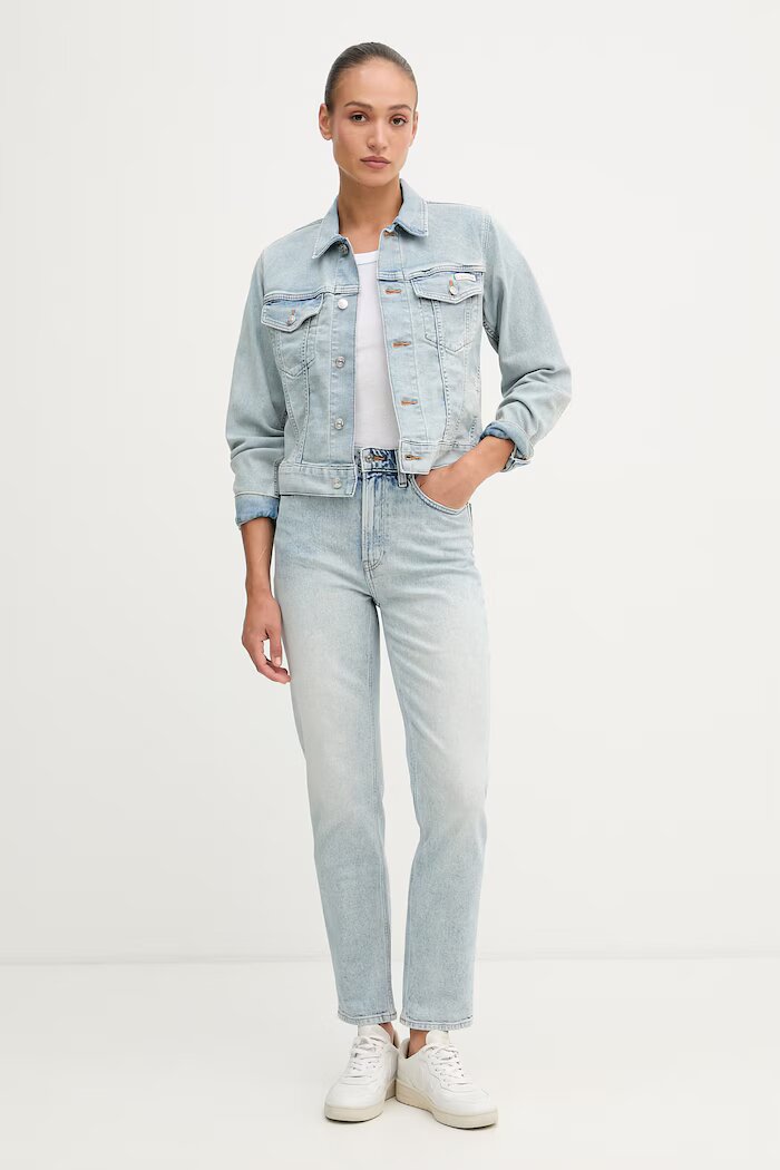 CALVIN KLEIN JEANS дънки mom fit дамски сини LV047G793G