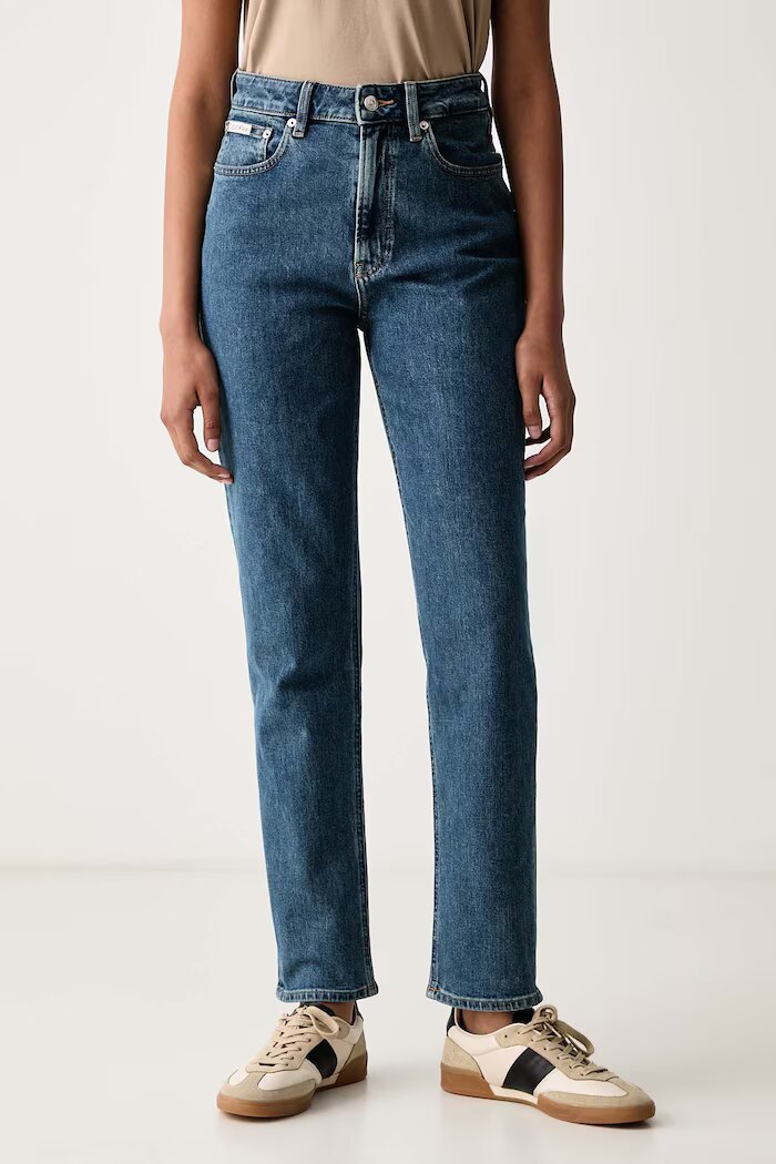 CALVIN KLEIN JEANS дънки mom fit дамски сини LV047H746G