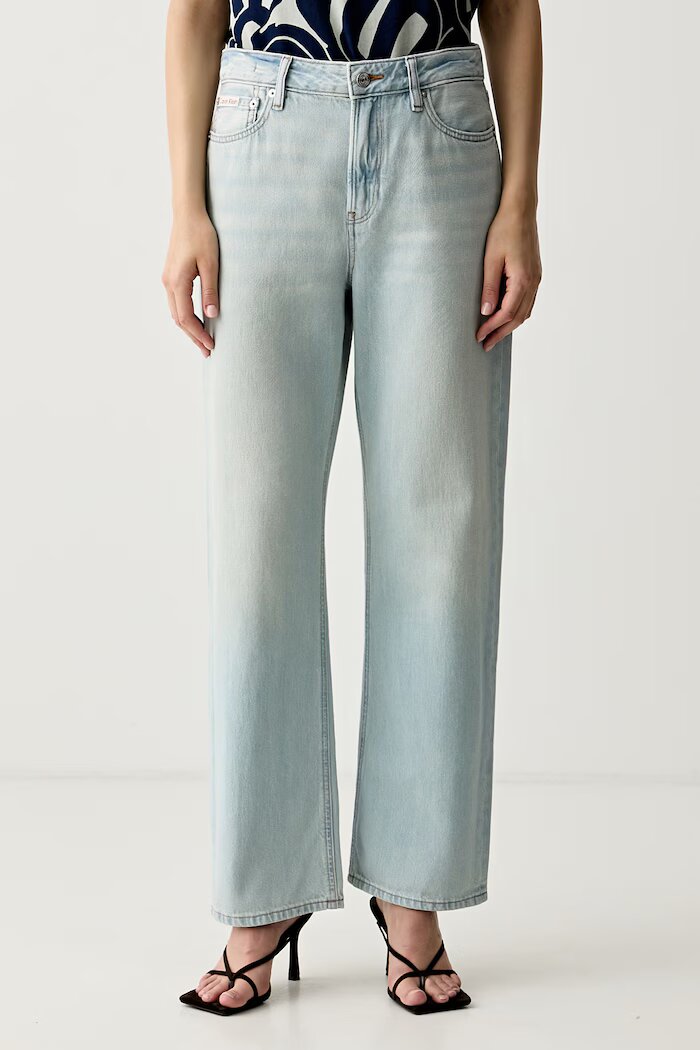 CALVIN KLEIN JEANS дънки прави дамски сини LV047G797G