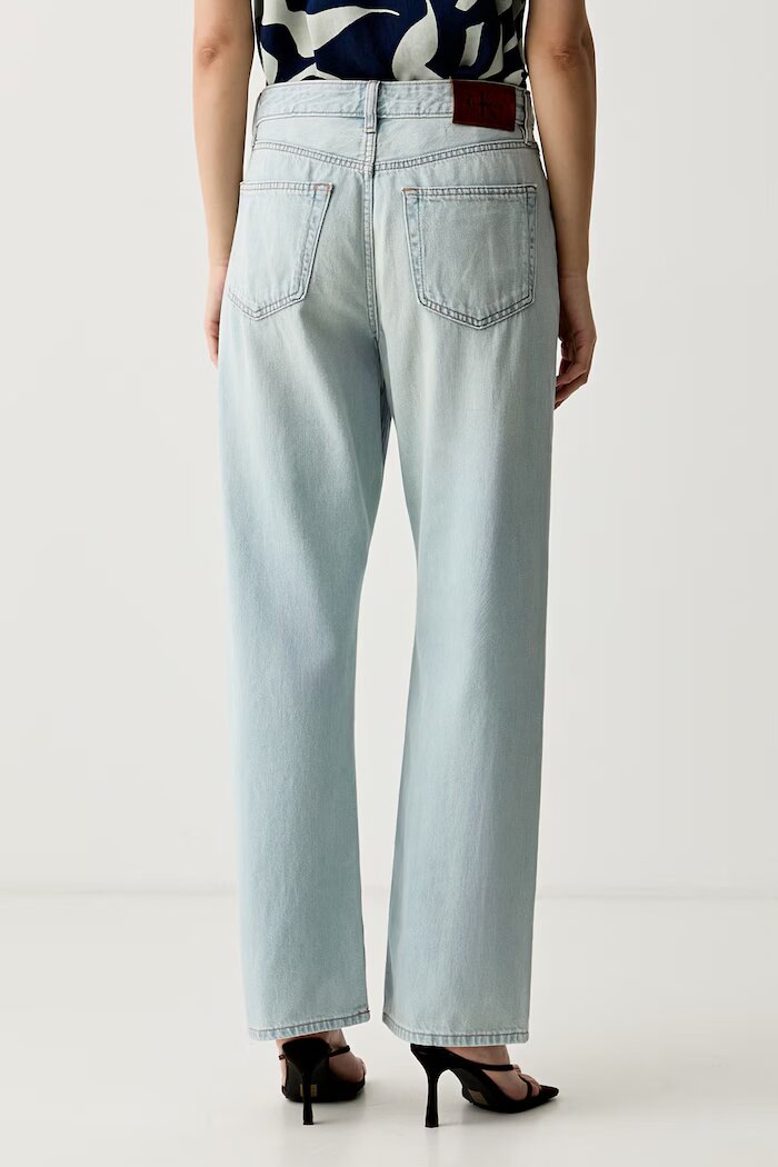 CALVIN KLEIN JEANS дънки прави дамски сини LV047G797G