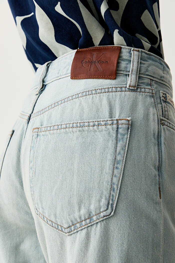 CALVIN KLEIN JEANS дънки прави дамски сини LV047G797G