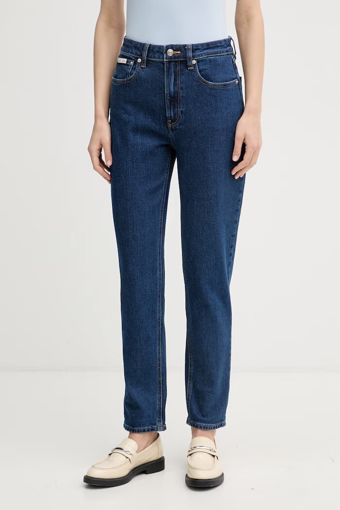 CALVIN KLEIN JEANS дънки relaxed fit дамски сини LV047F492G