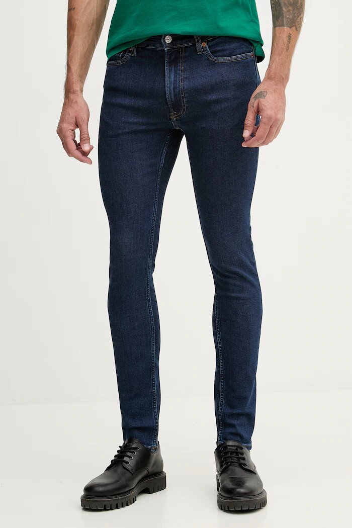 CALVIN KLEIN JEANS дънки skinny мъжки тъмносини LV04RG792G