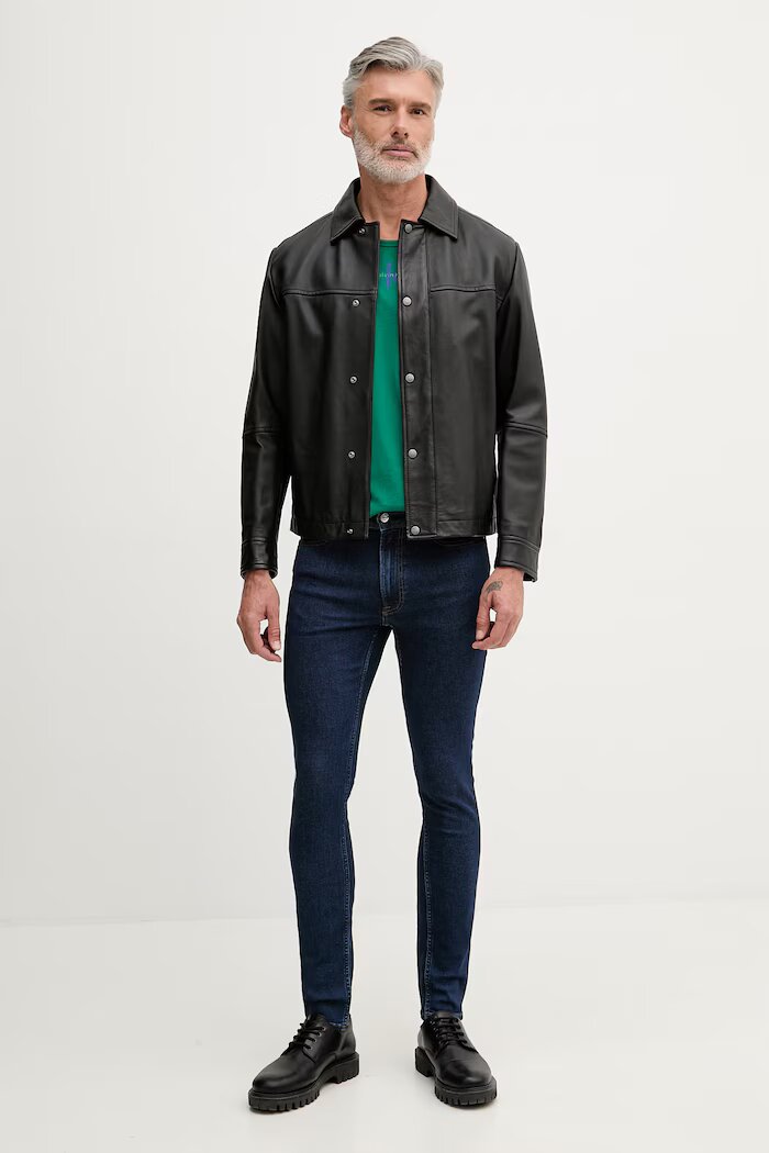 CALVIN KLEIN JEANS дънки skinny мъжки тъмносини LV04RG792G