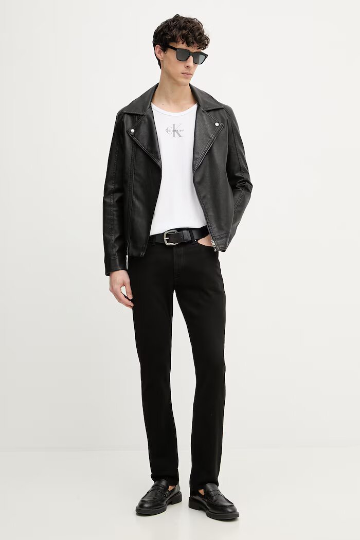 CALVIN KLEIN JEANS дънки slim fit мъжки черни LV04RF925G