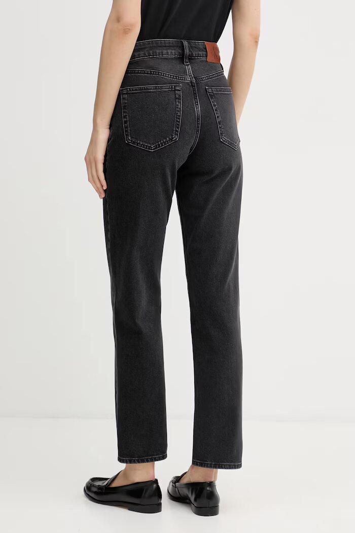 CALVIN KLEIN JEANS дънки straight дамски черни LV047F708G