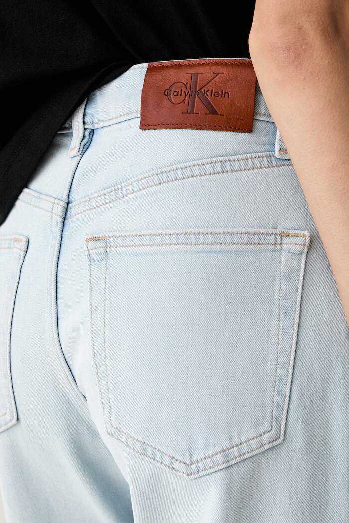 CALVIN KLEIN JEANS дънки straight дамски сини LV047F710G