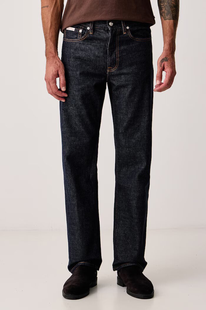 CALVIN KLEIN JEANS дънки straight мъжки тъмносини LV04RH701G