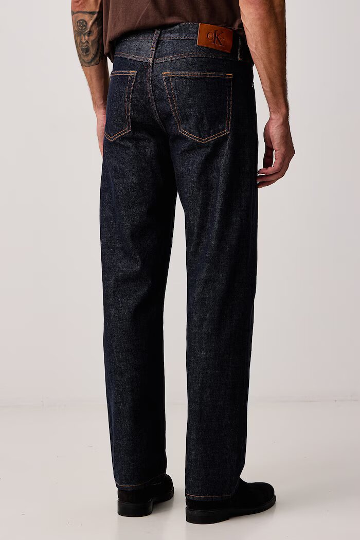 CALVIN KLEIN JEANS дънки straight мъжки тъмносини LV04RH701G