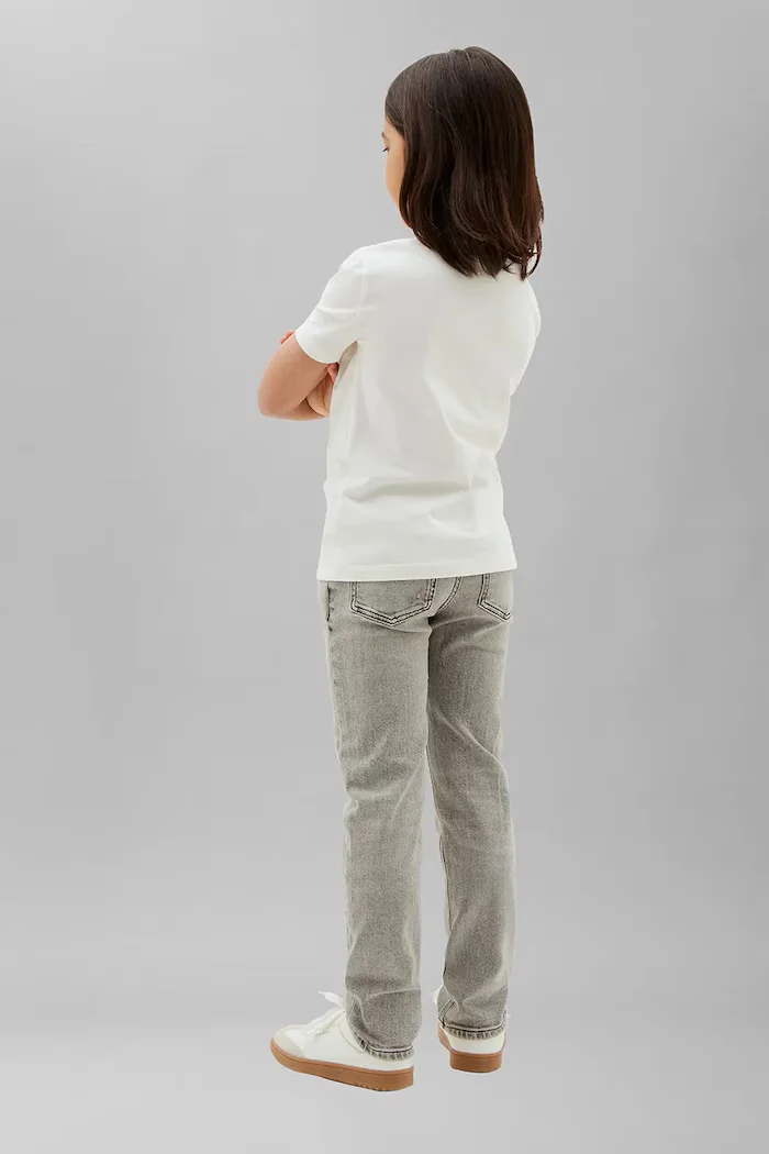 CALVIN KLEIN JEANS дънки straight за деца STRAIGHT сиви LVCKTJC18B