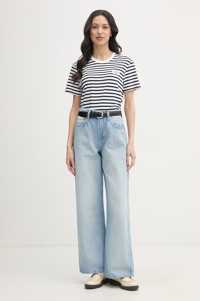 CALVIN KLEIN JEANS дънки wide leg дамски сини LV047F662G