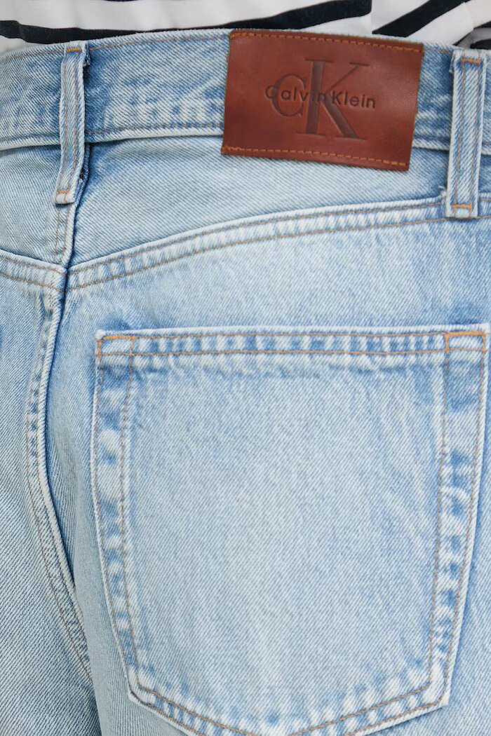 CALVIN KLEIN JEANS дънки wide leg дамски сини LV047F662G
