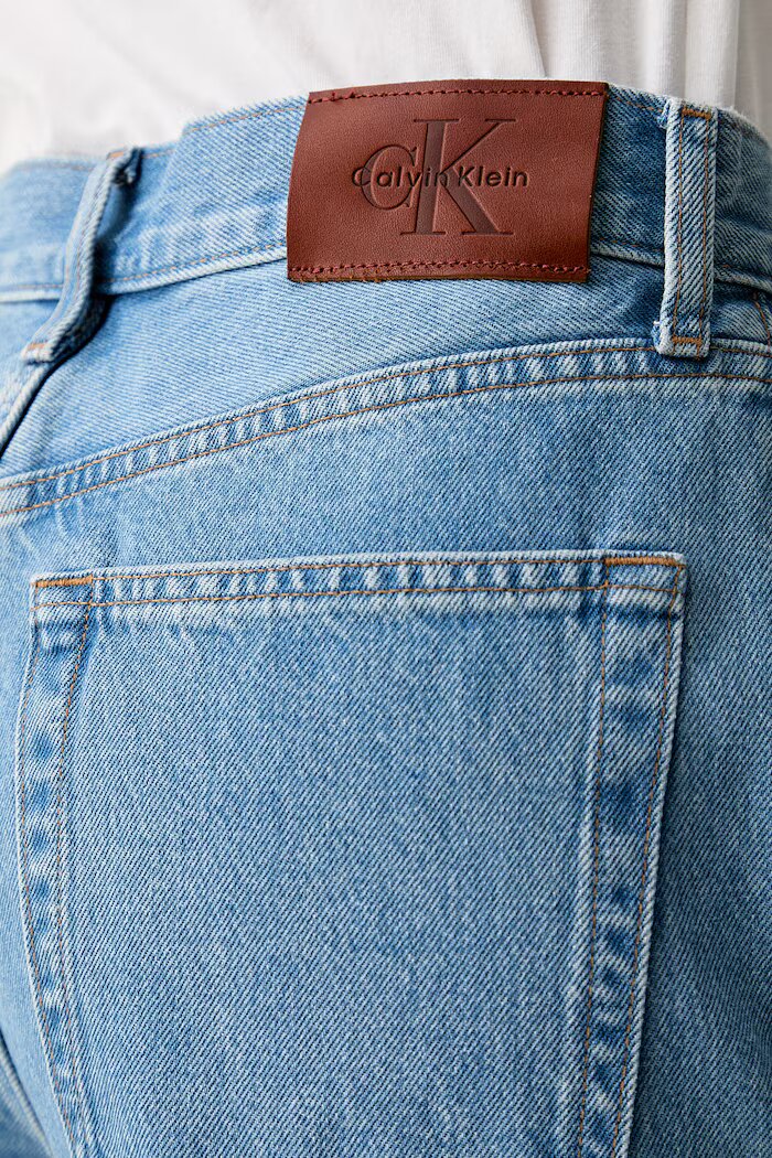 CALVIN KLEIN JEANS дънки wide leg дамски сини LV047G906G