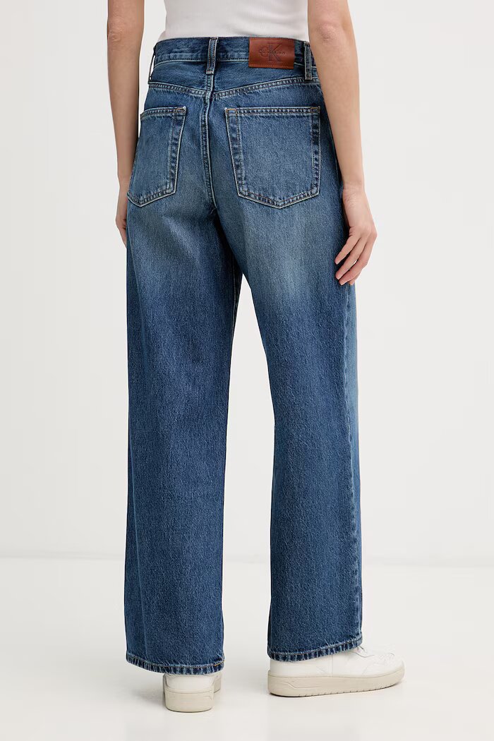 CALVIN KLEIN JEANS дънки wide leg дамски сини LV047G928G
