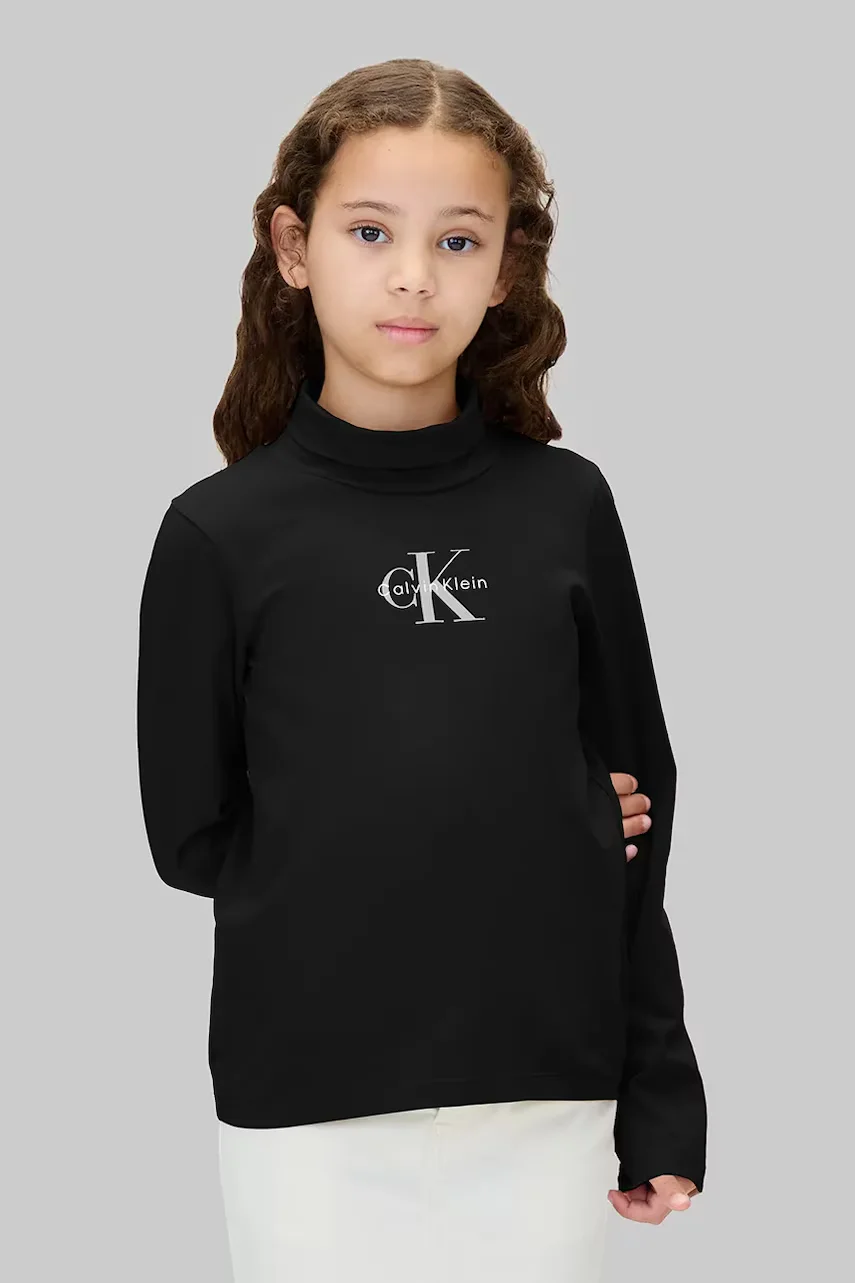 CALVIN KLEIN JEANS Детска блуза с дълъг ръкав с памук
