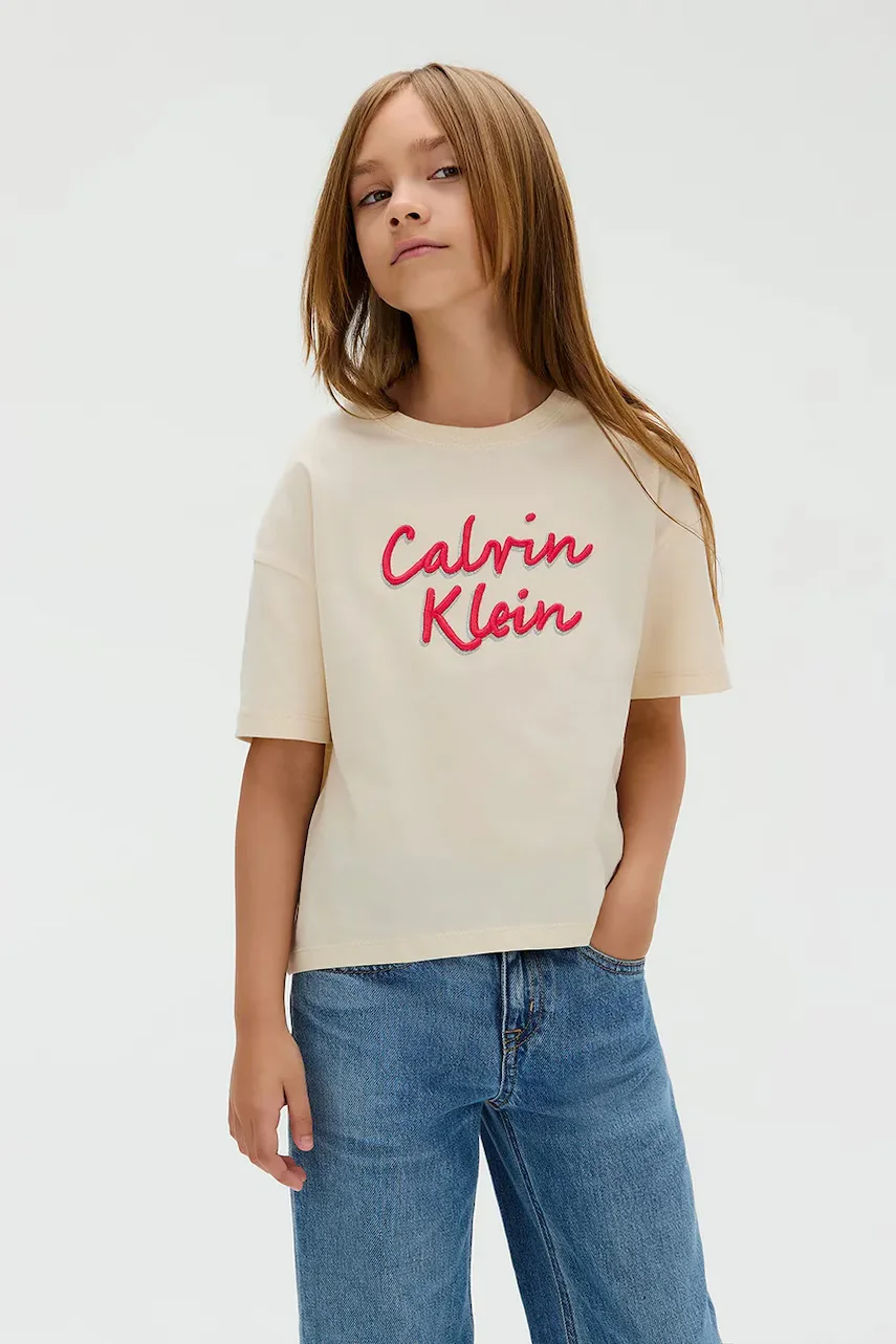CALVIN KLEIN JEANS Детска памучна тениска