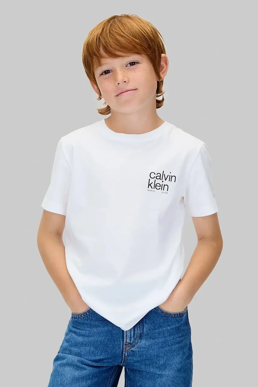 CALVIN KLEIN JEANS Детска памучна тениска
