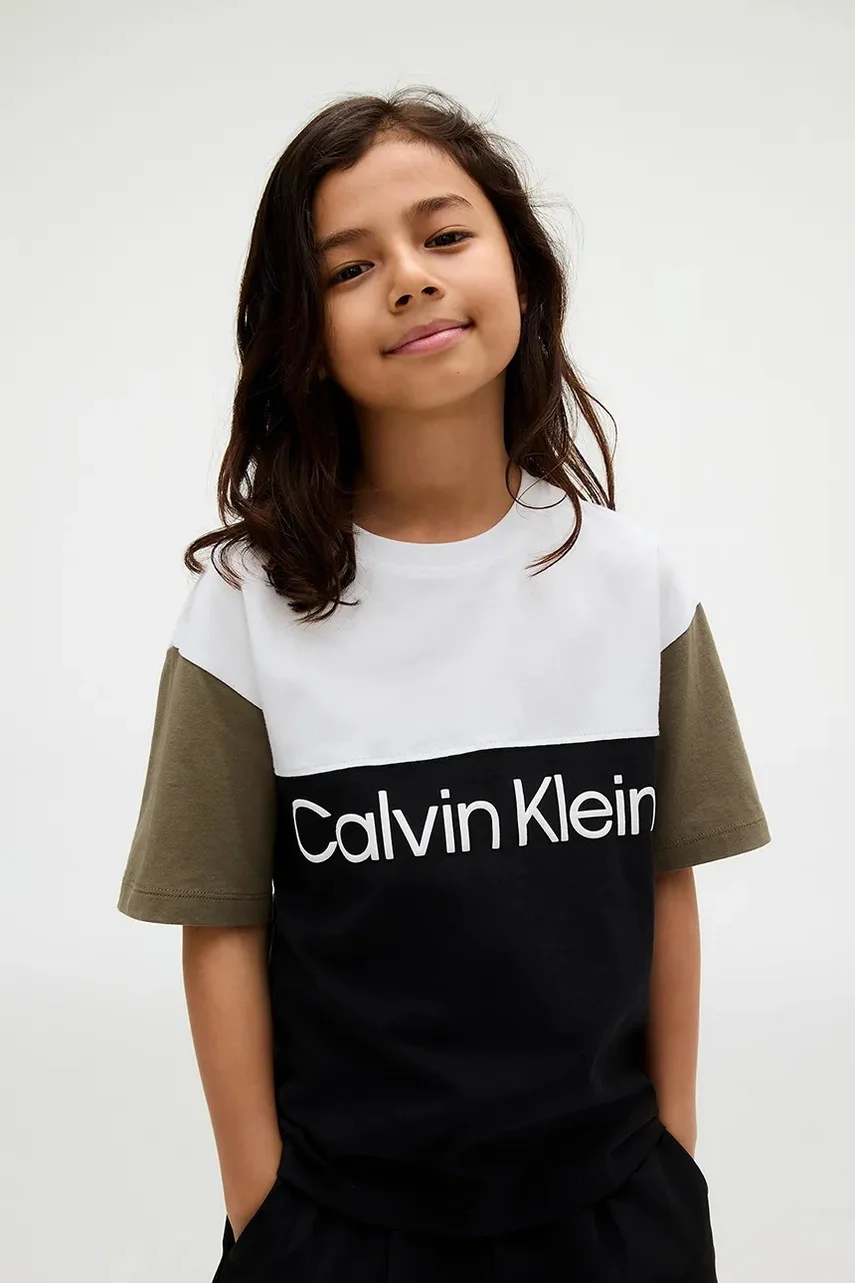 CALVIN KLEIN JEANS Детска памучна тениска