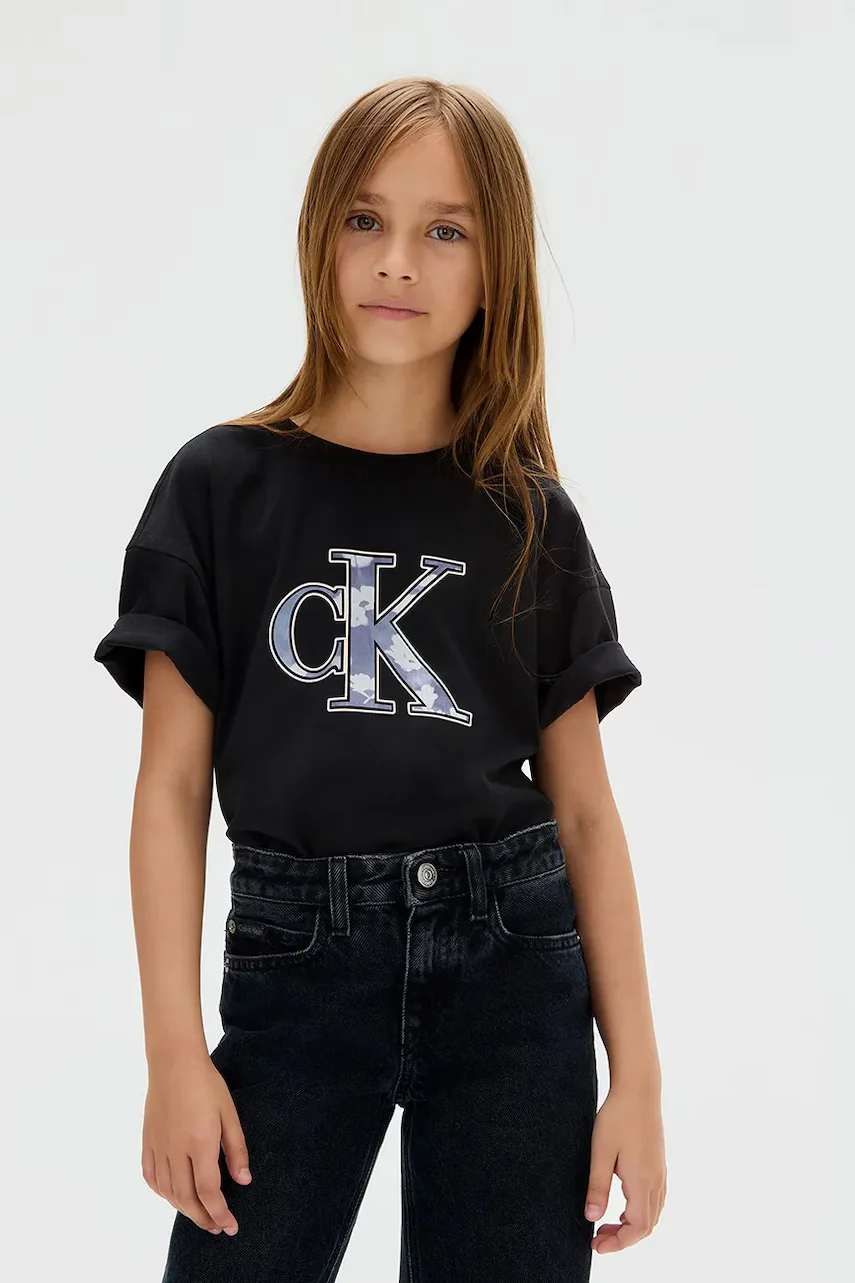 CALVIN KLEIN JEANS Детска памучна тениска
