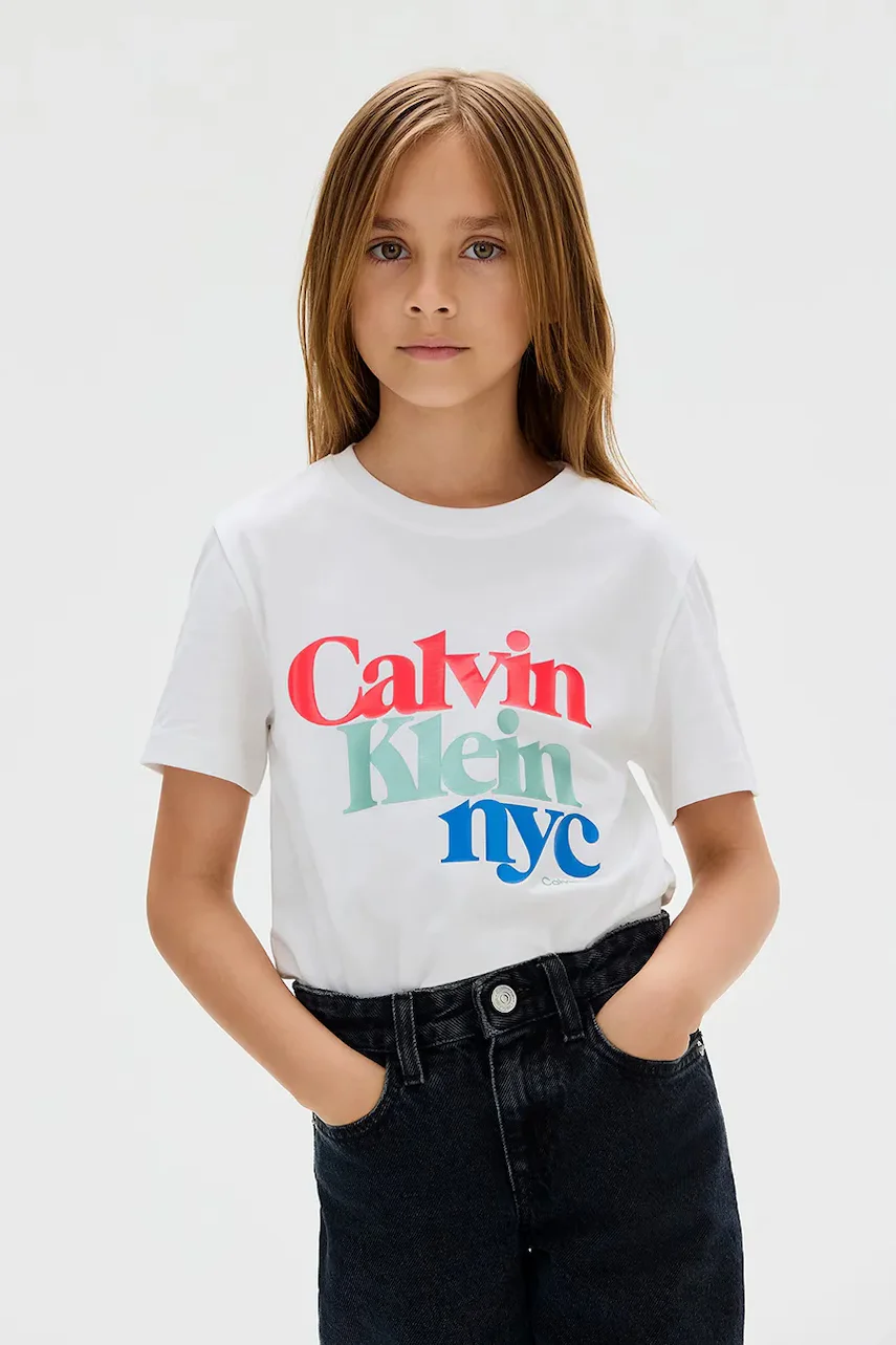 CALVIN KLEIN JEANS Детска памучна тениска