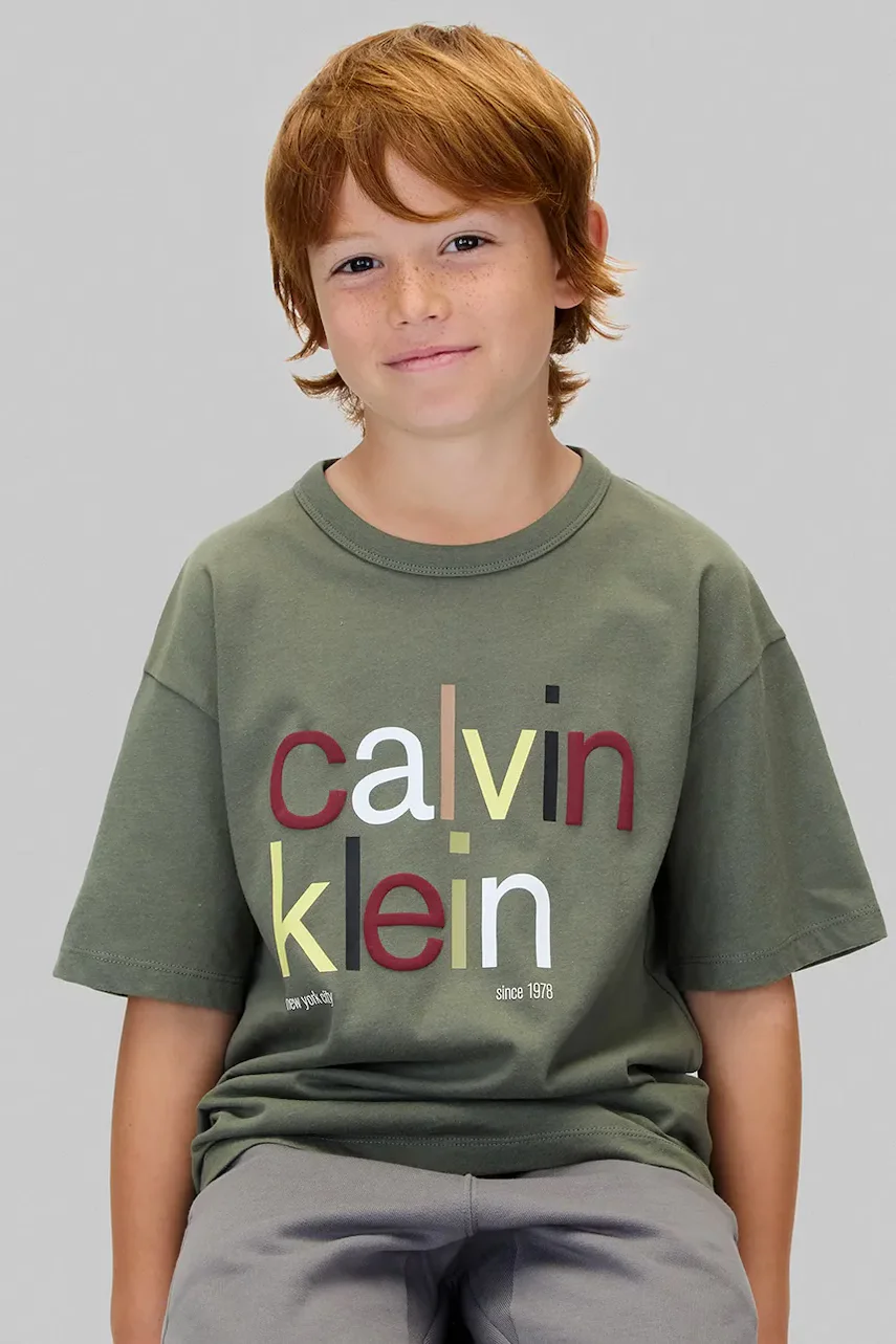 CALVIN KLEIN JEANS Детска памучна тениска