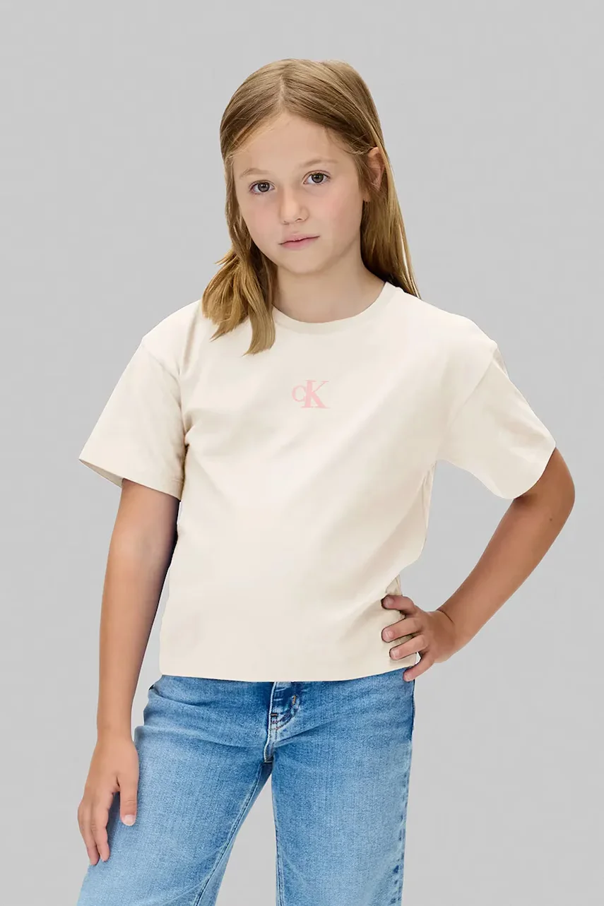 CALVIN KLEIN JEANS Детска памучна тениска