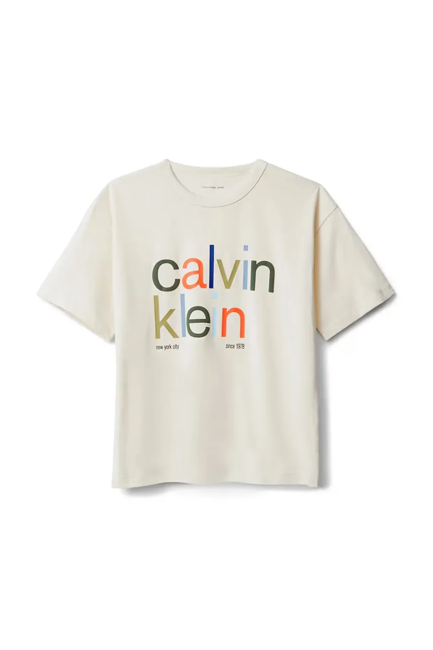 CALVIN KLEIN JEANS Детска памучна тениска