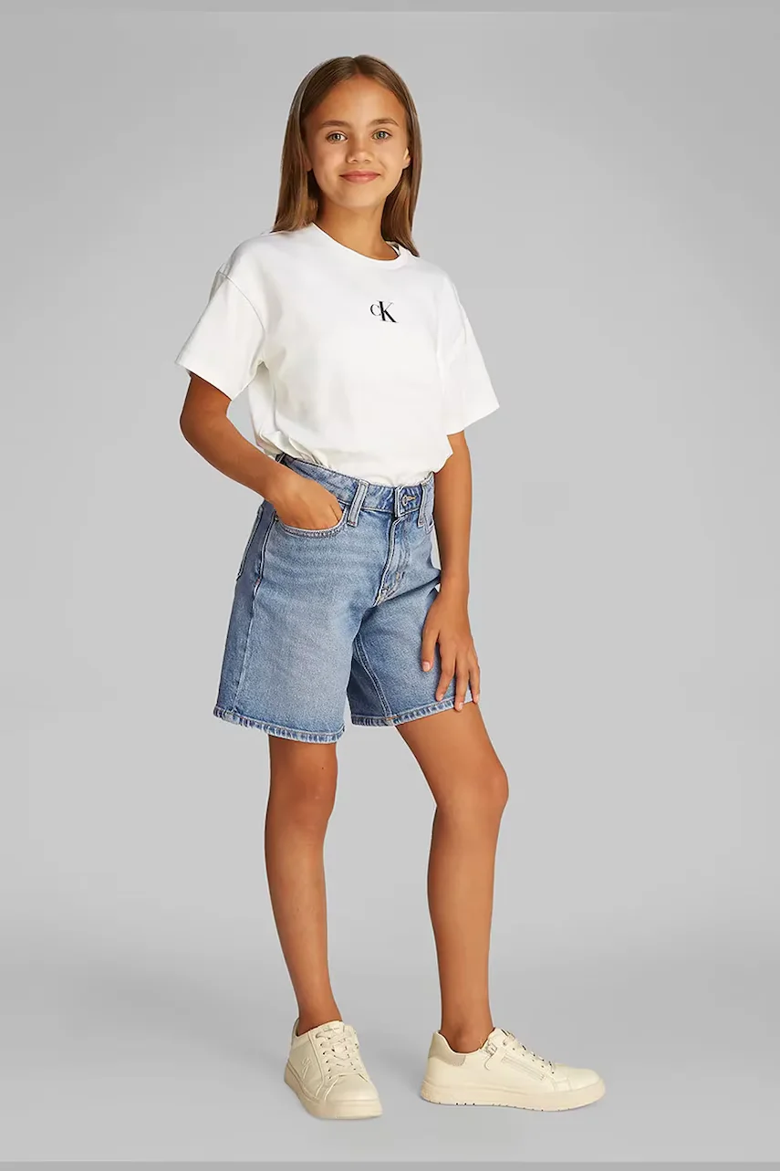 CALVIN KLEIN JEANS Детски дънков къс панталон