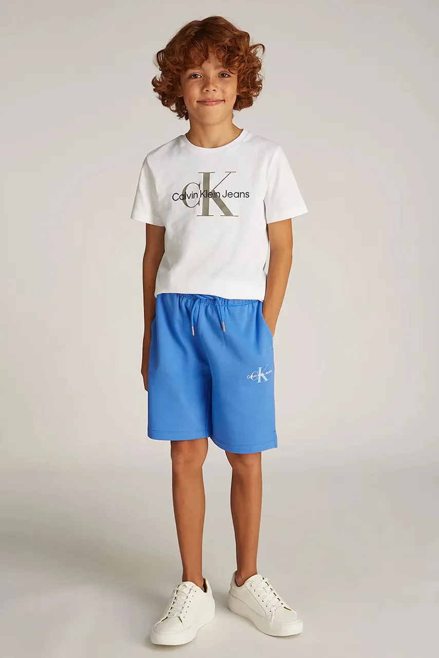 CALVIN KLEIN JEANS Детски памучен къс панталон 0