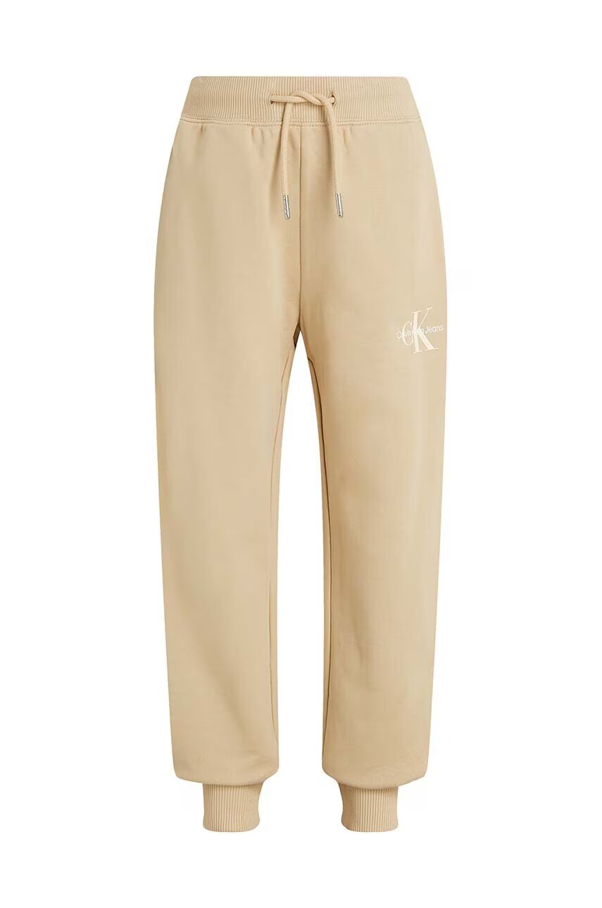 CALVIN KLEIN JEANS Детски памучен спортен панталон MONOGRAM LOGO