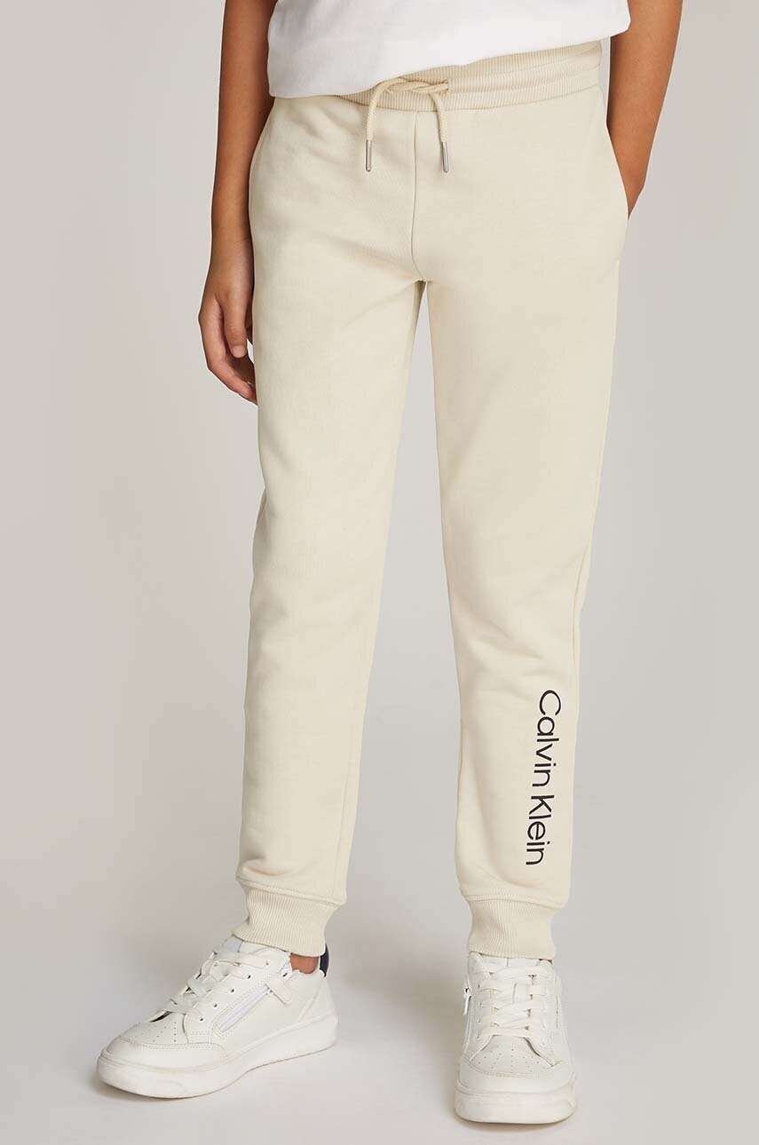 CALVIN KLEIN JEANS Детски памучен спортен панталон REGULAR JOGGER