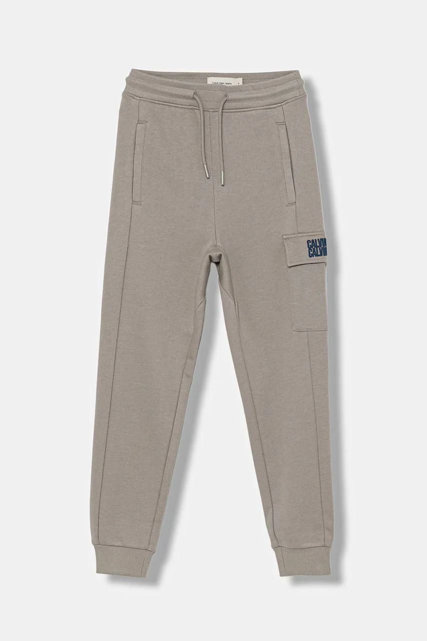 CALVIN KLEIN JEANS Детски памучен спортен панталон TERRY