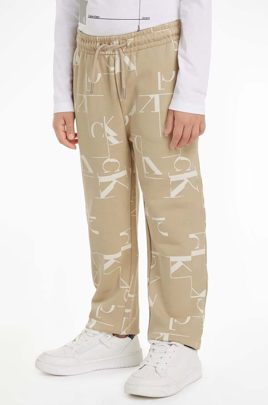 CALVIN KLEIN JEANS Детски памучен спортен панталон TERRY JOGGER