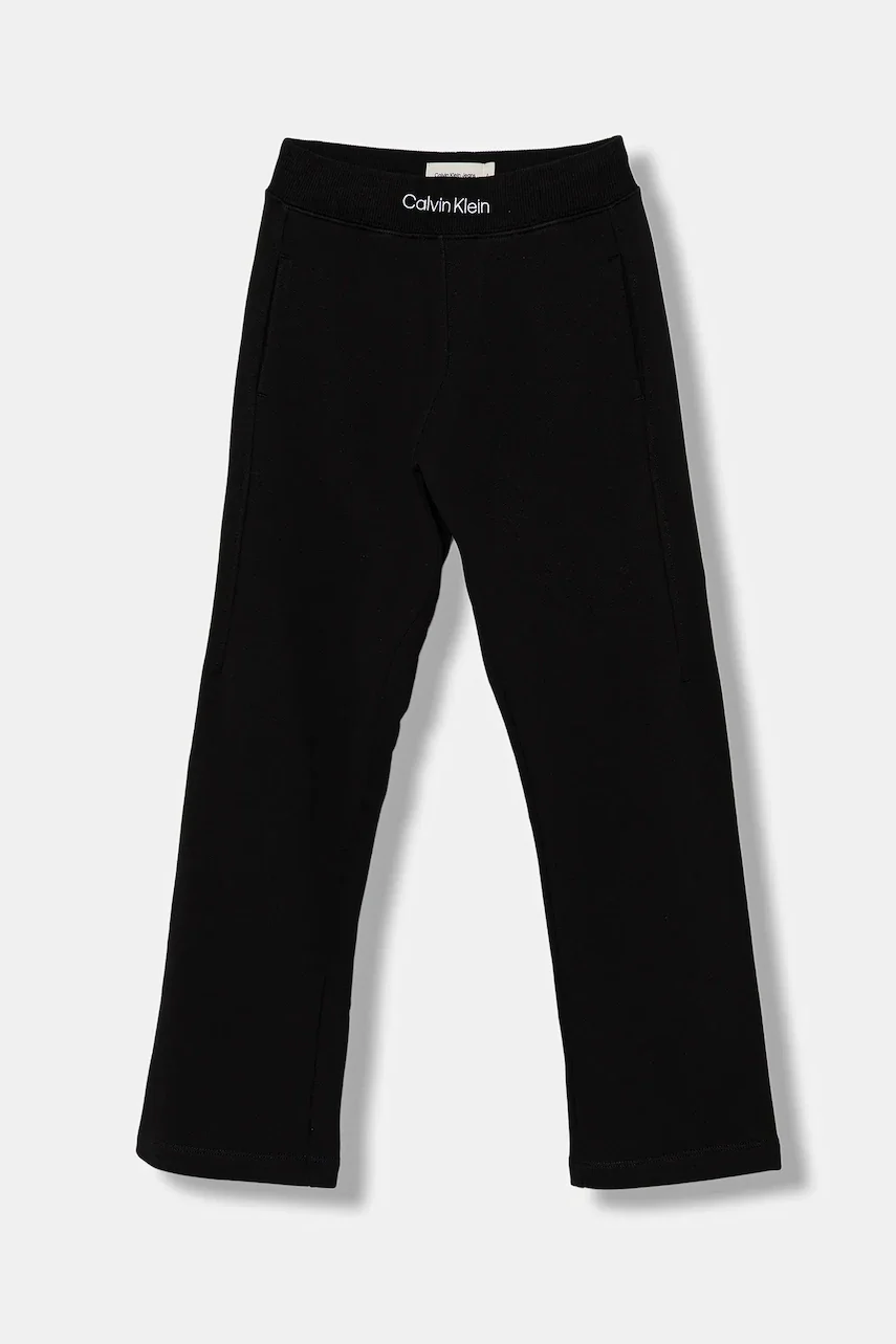 CALVIN KLEIN JEANS Детски памучен спортен панталон WB EMBROIDERY TERRY J