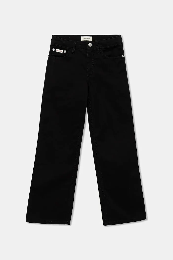 CALVIN KLEIN JEANS Детски панталон в черно с изчистен дизайн IG0IG03005