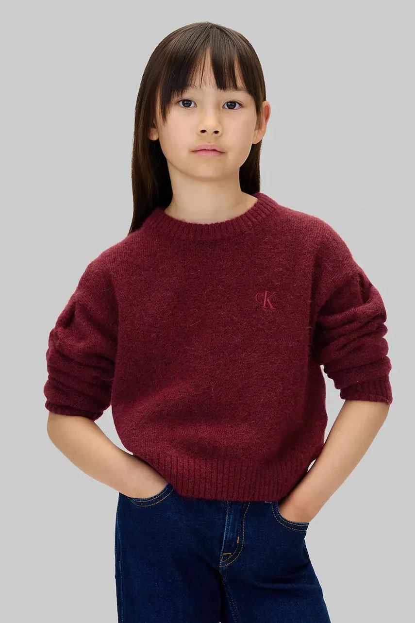 CALVIN KLEIN JEANS Детски пуловер с вълна