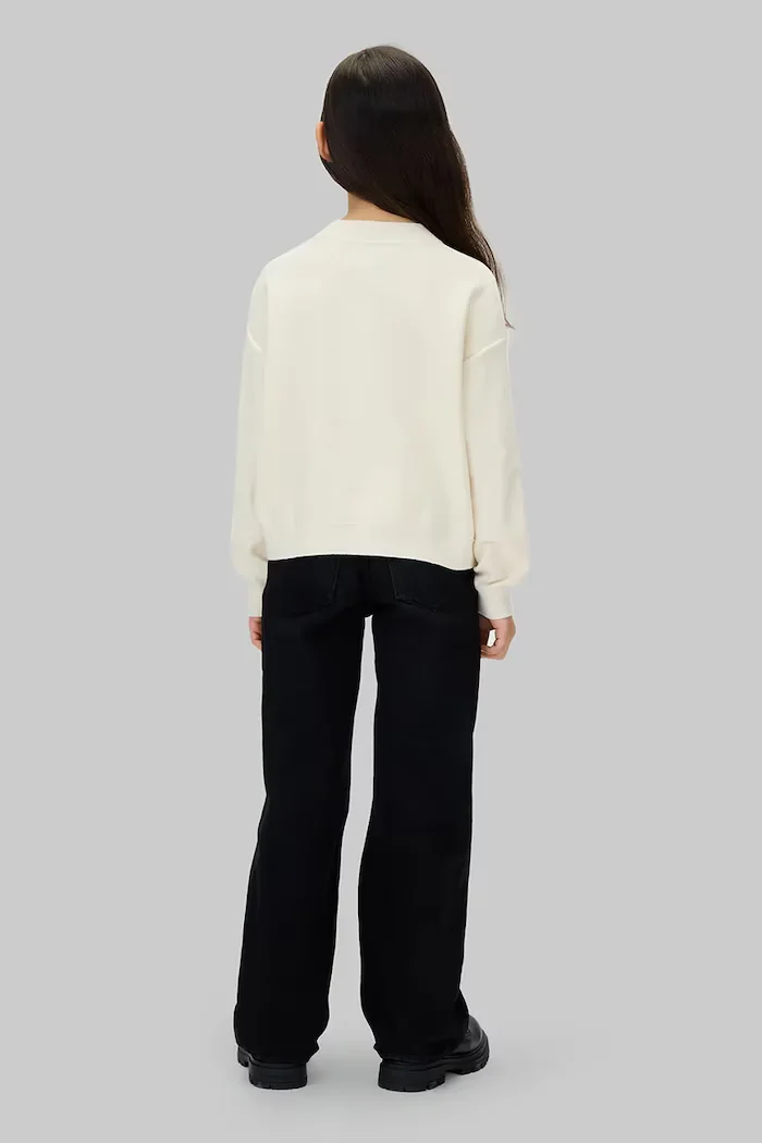 CALVIN KLEIN JEANS Детски пуловер в бежово от лека материя IG0IG03026