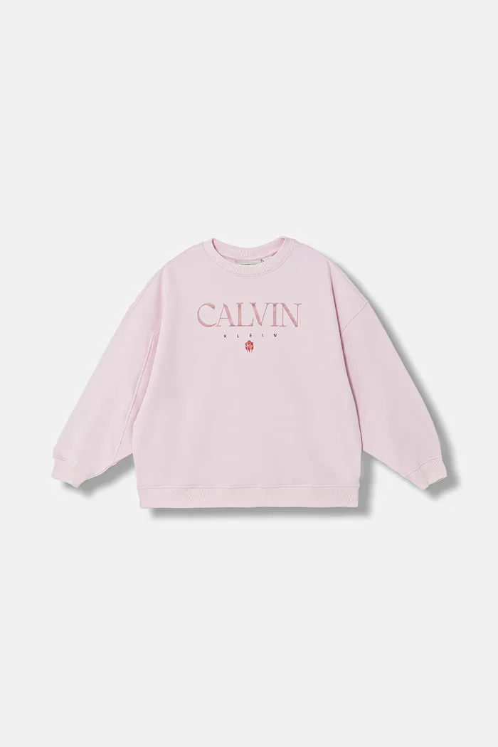 CALVIN KLEIN JEANS Детски суичър в розово с принт IG0IG03066