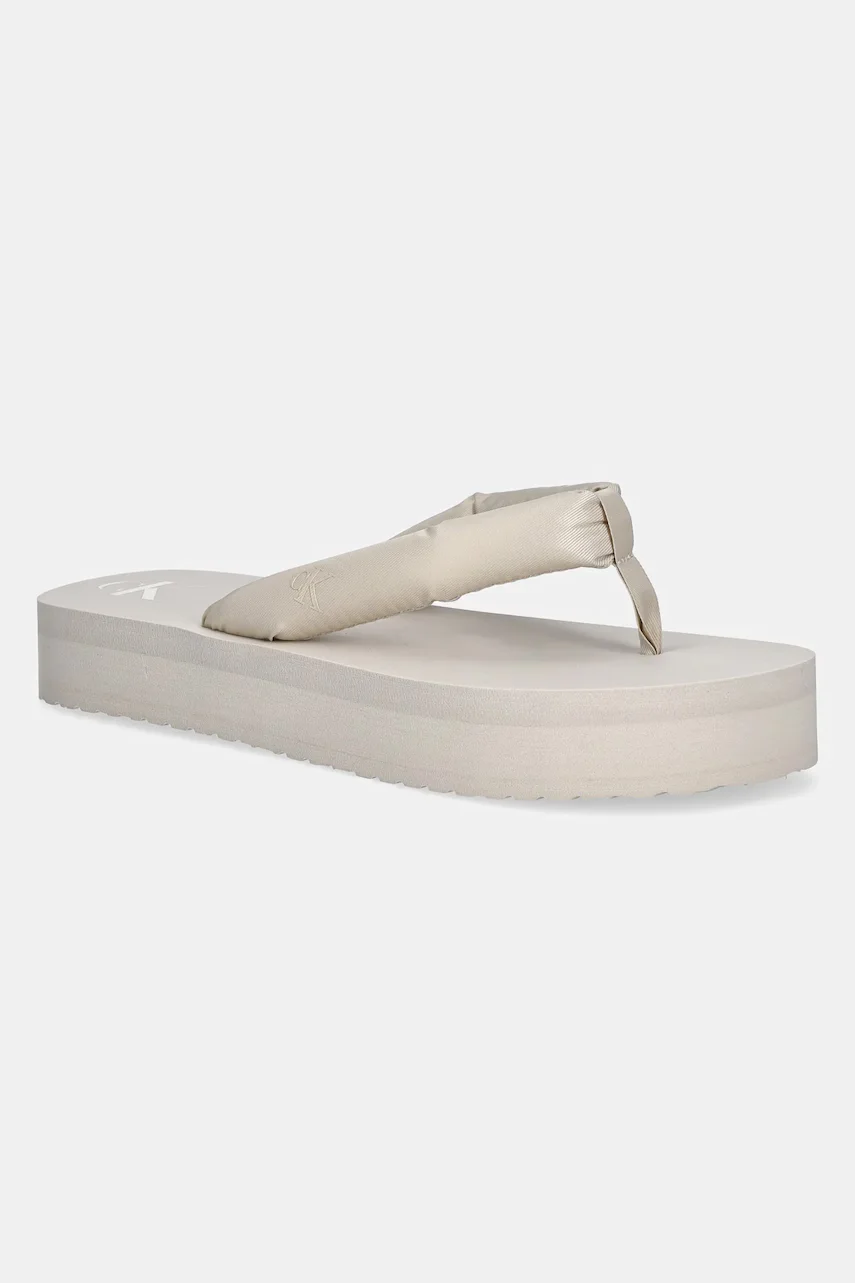 CALVIN KLEIN JEANS Джапанки BEACH SANDAL FLATFORM TTXR SATIN