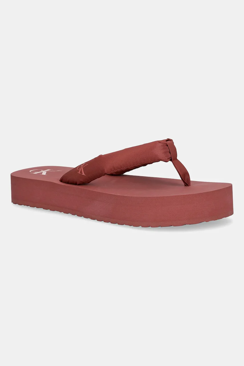 CALVIN KLEIN JEANS Джапанки BEACH SANDAL FLATFORM TTXR SATIN