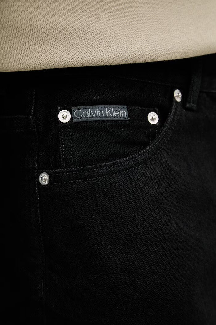CALVIN KLEIN JEANS къс панталон мъжки от деним черен LV04RF794G
