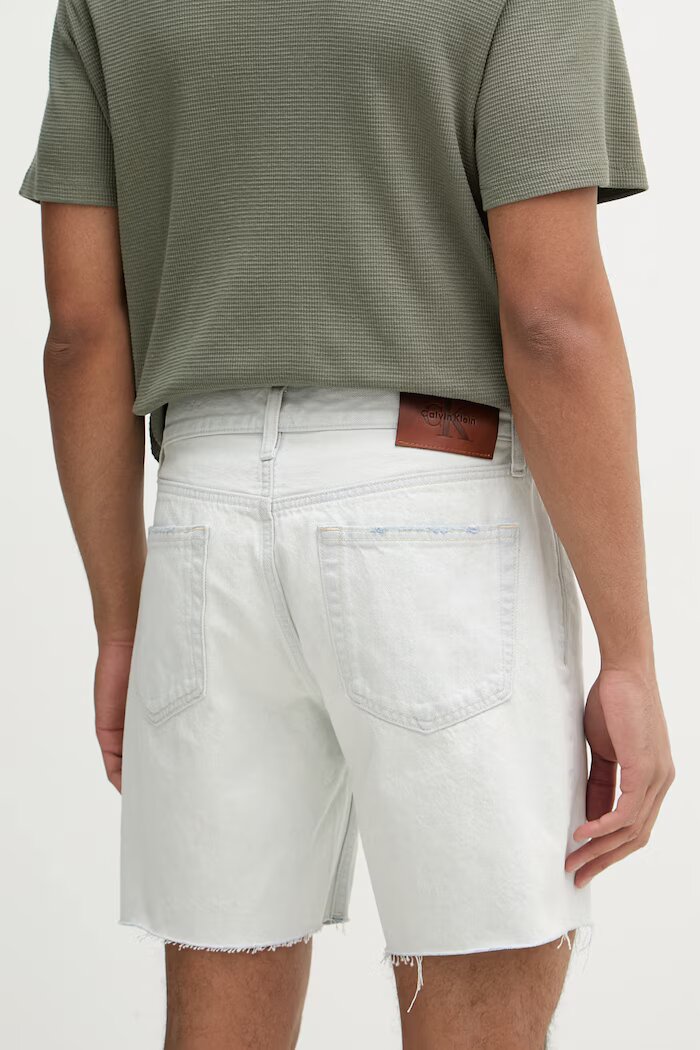 CALVIN KLEIN JEANS къс панталон мъжки от памук син LV04RF787G