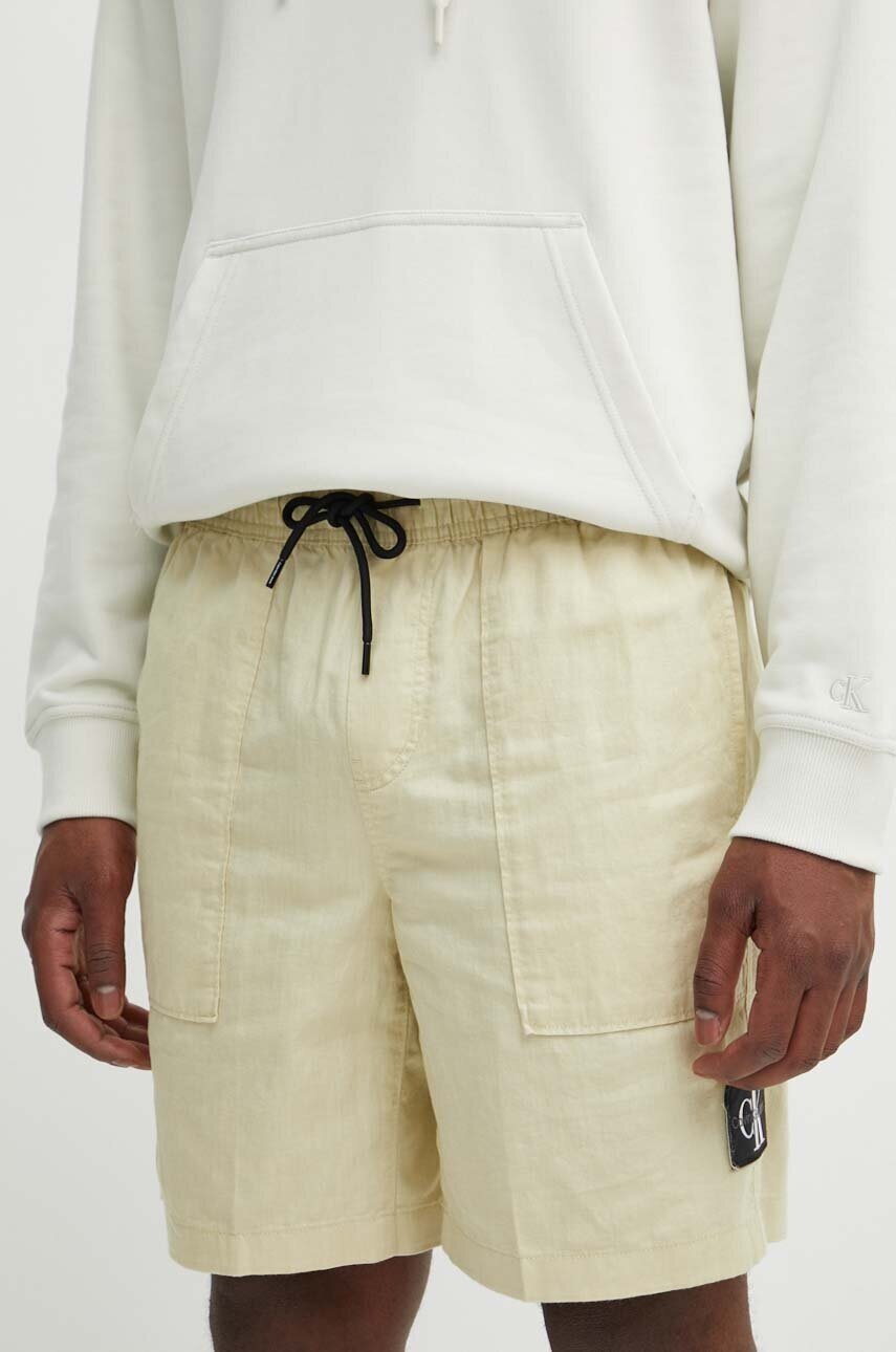 CALVIN KLEIN JEANS Къс панталон с лен