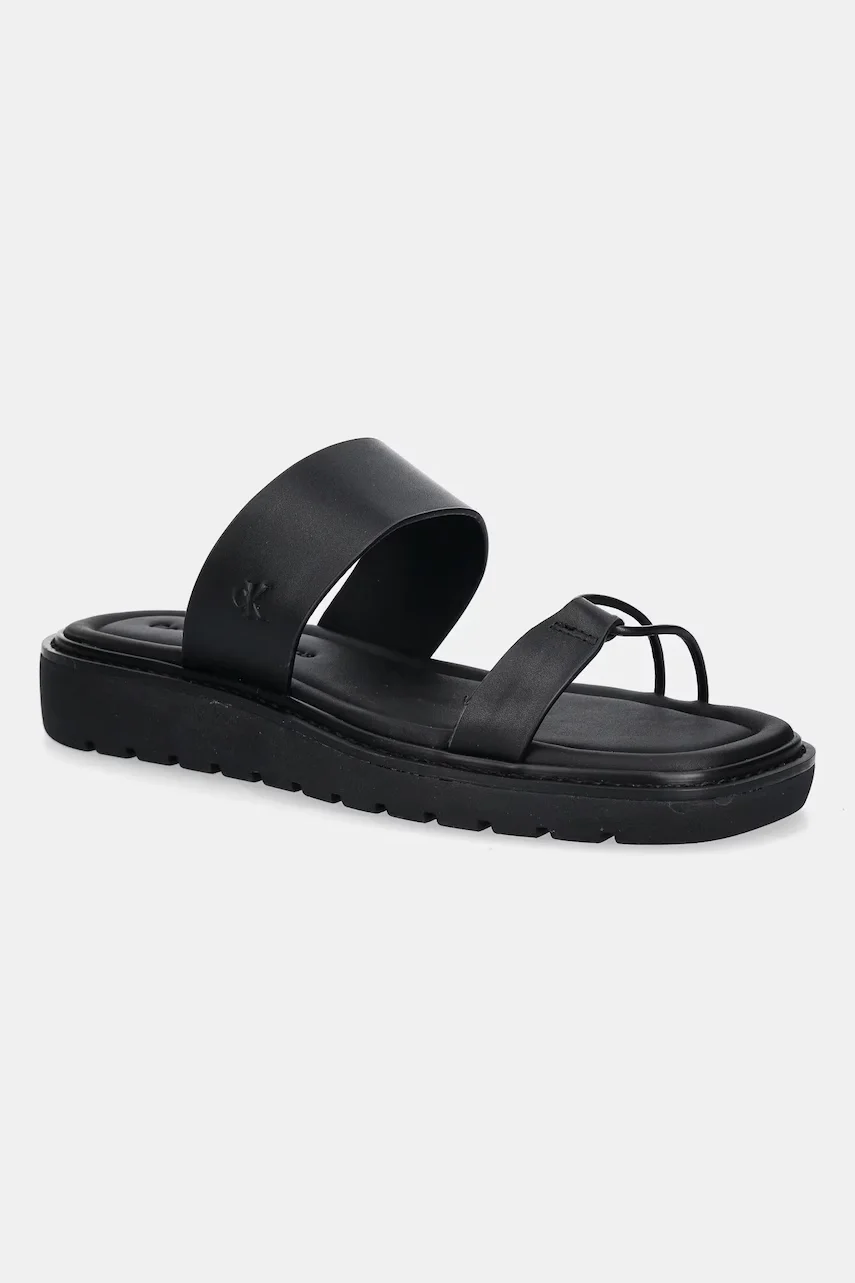CALVIN KLEIN JEANS Кожени чехли ROPE SANDAL SOFT LTH MG