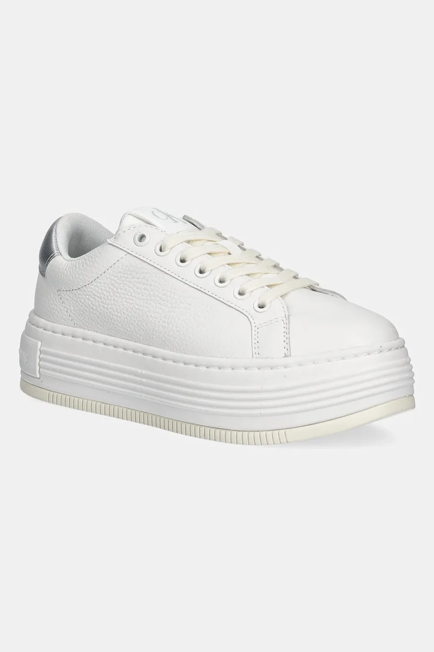CALVIN KLEIN JEANS Кожени маратонки BOLD FLATF LOW MIX OHB
