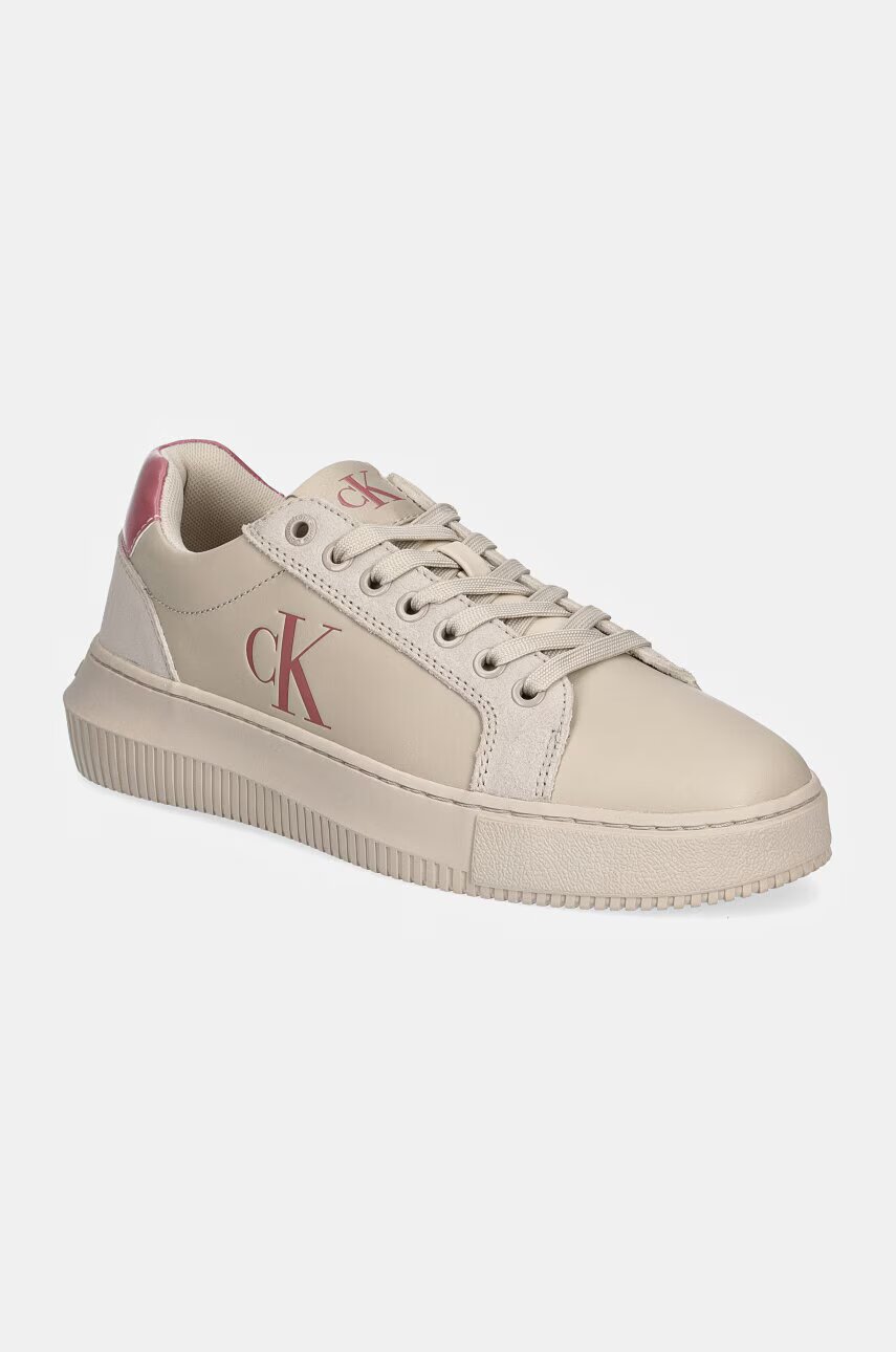 CALVIN KLEIN JEANS Кожени маратонки CHUNKY CUPSOLE LTH MG LTH