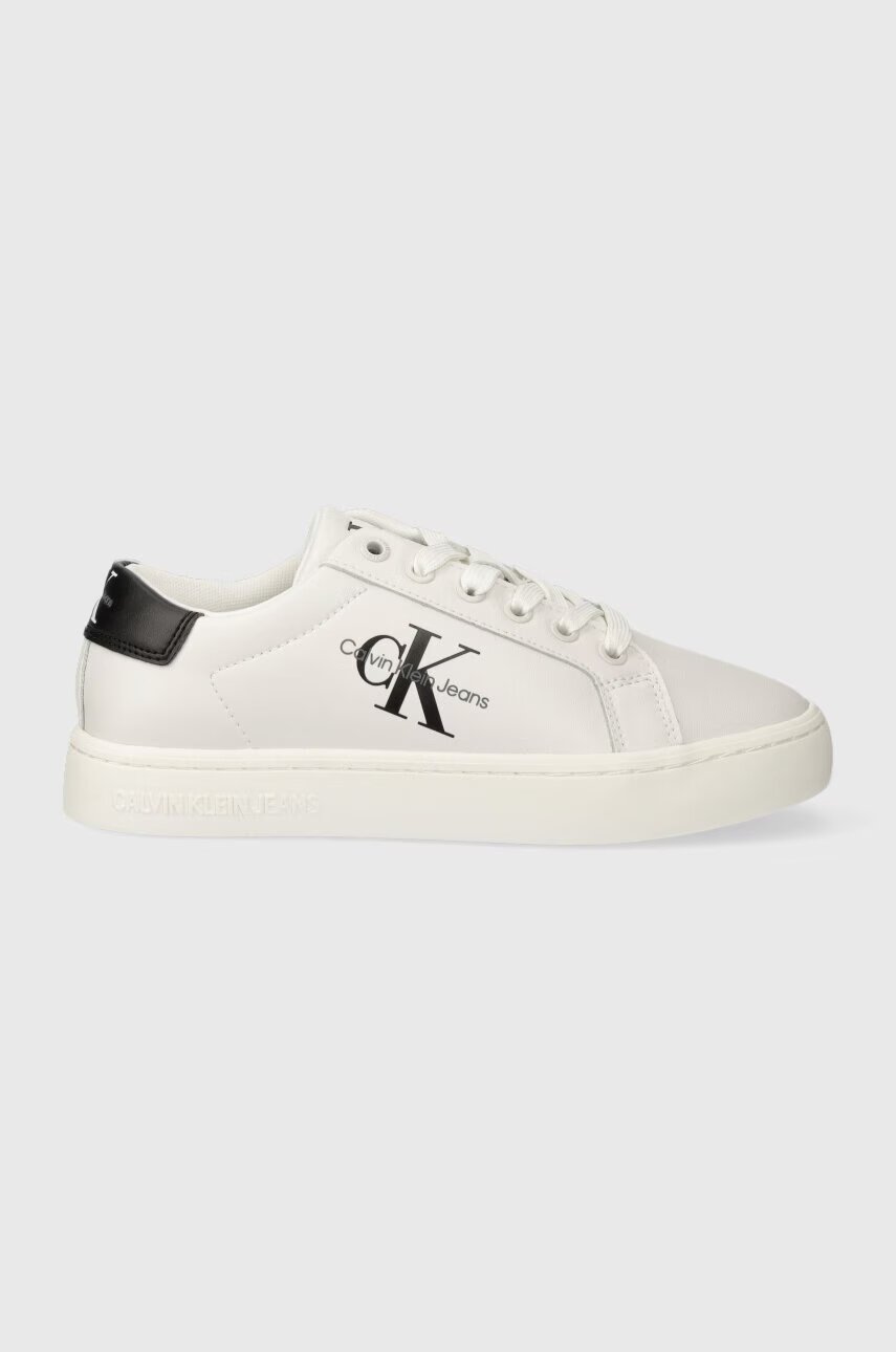 CALVIN KLEIN JEANS Кожени маратонки CLASSIC CUPSOLE LACEUP LTH WN LACE UP