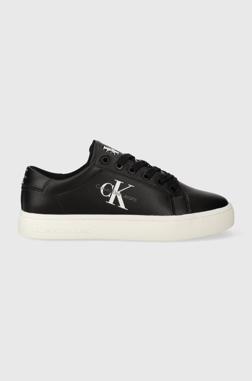 CALVIN KLEIN JEANS Кожени маратонки CLASSIC CUPSOLE LACEUP LTH WN LACE UP