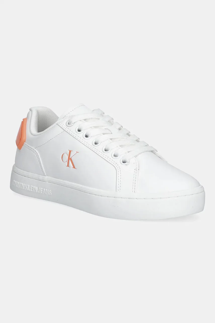CALVIN KLEIN JEANS Кожени маратонки CLASSIC CUPSOLE RU PATCH LTH WN
